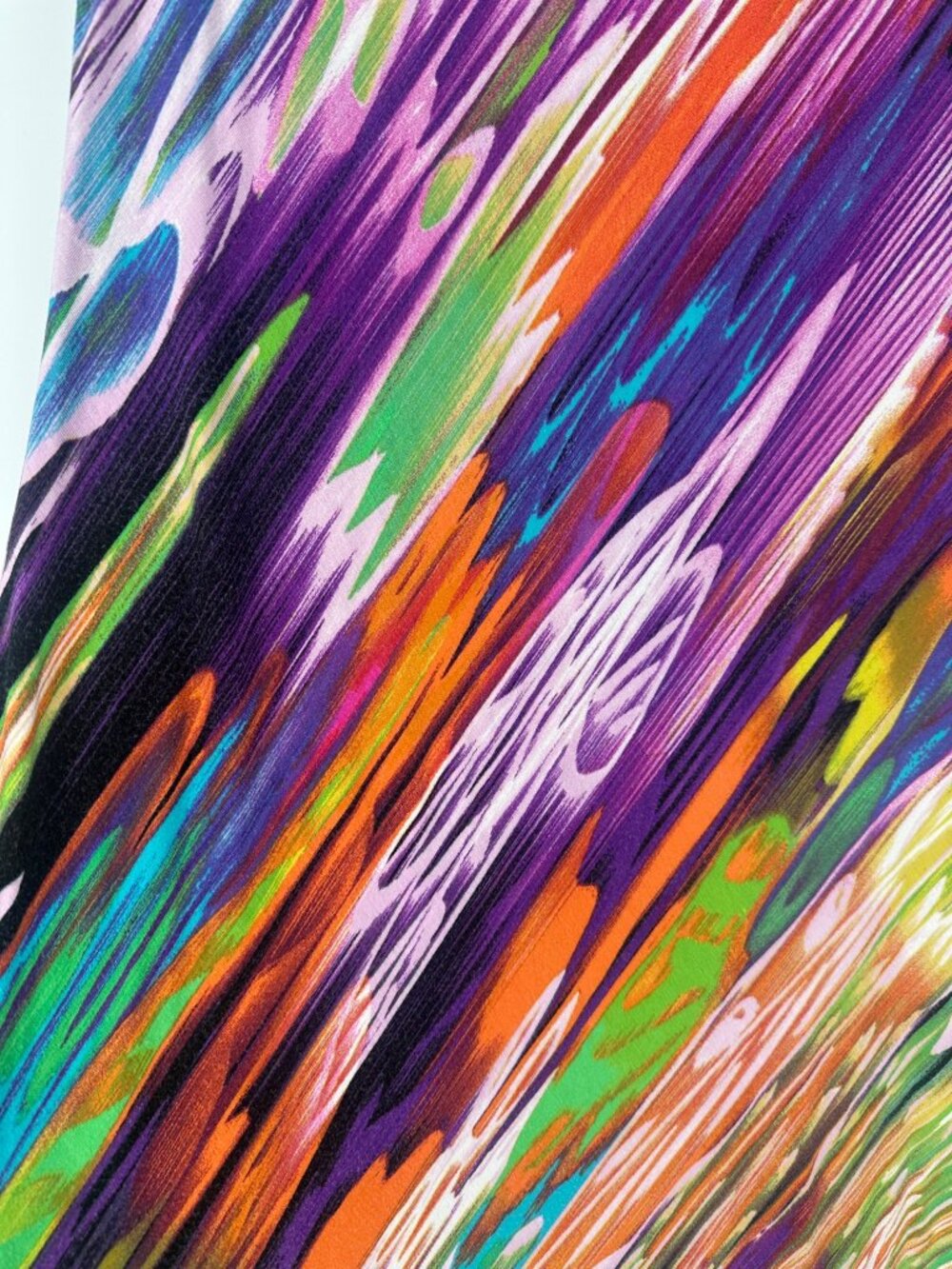 Calvin Klein Multicolor Watercolor Abstract Maxi Dress 8 Stretch Jersey Flowy - Picture 6 of 7